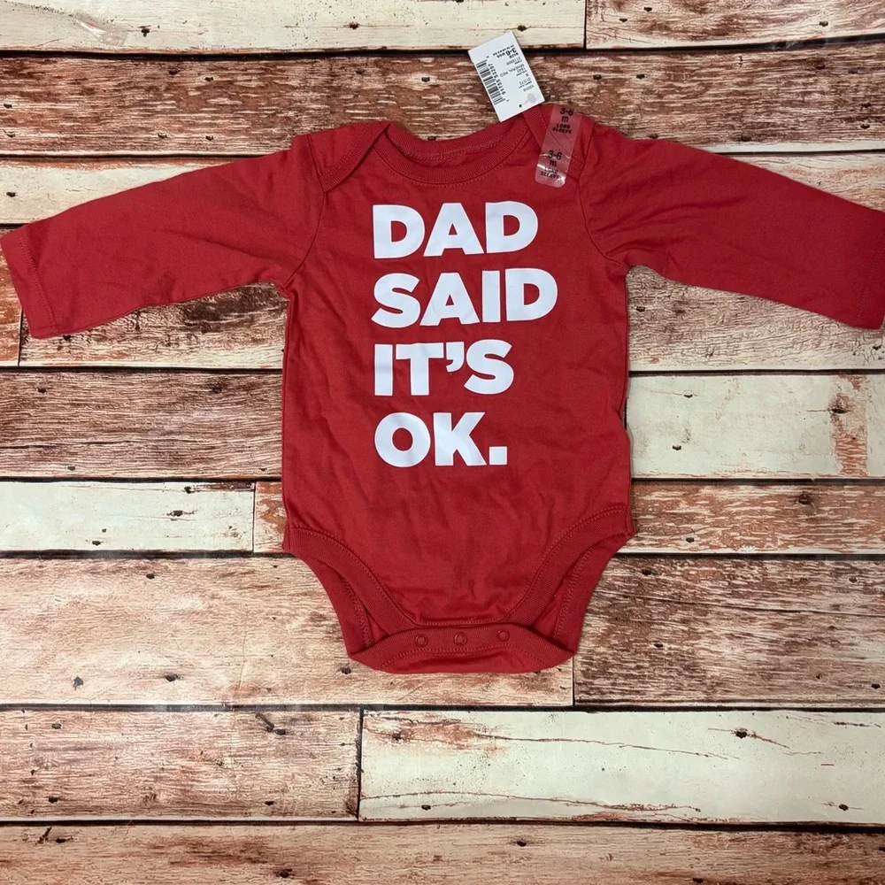 The Children's Place long sleeve Bodysuit - 'Dad Said It's OK'